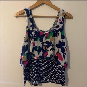 Anthropologie Meadow Rue Throughway 2 tiered Blouse